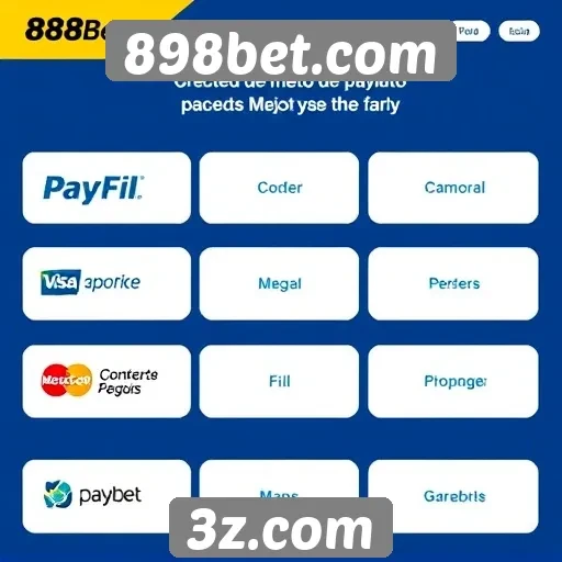 Métodos de pagamento aceitos no 898bet.com